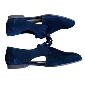 Crown & Ivy Women's Noval Navy Blue Jasnina Suede Loafer Shoes w/ Box Size 10